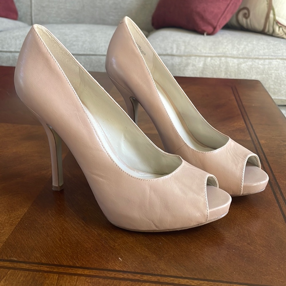 Nude Peep Toe Heels